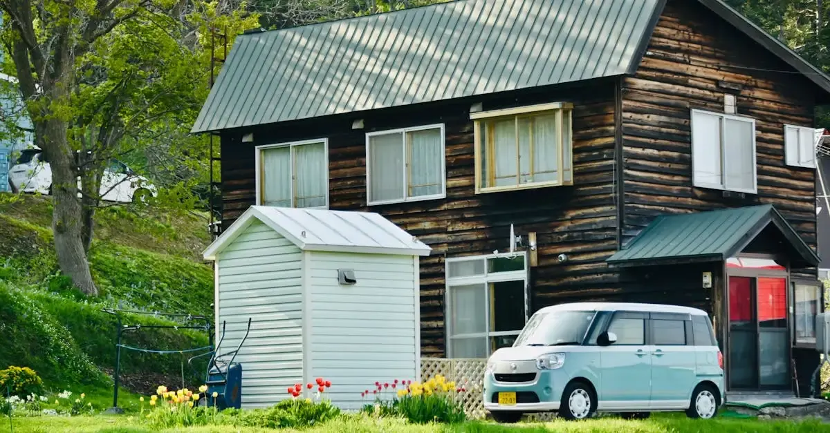 Garage in garten bauen