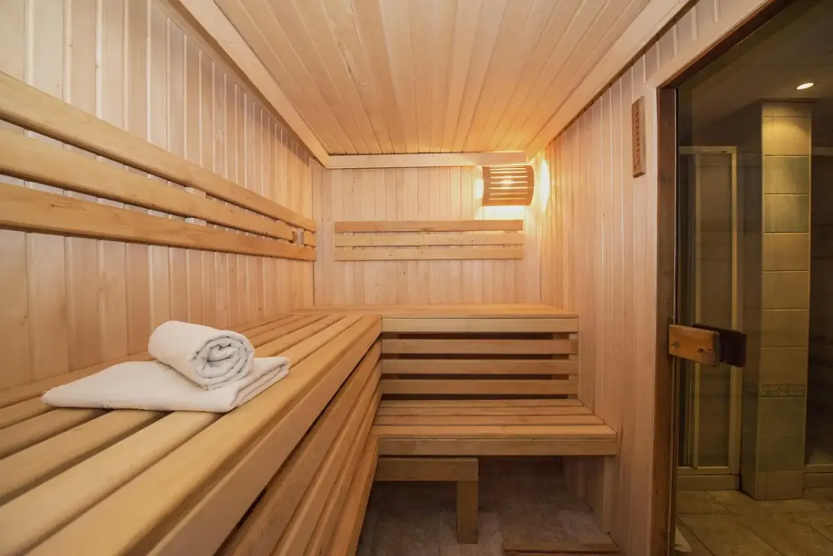 Pool sauna garten